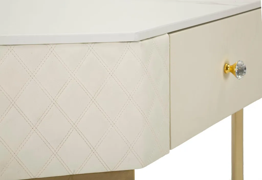 FURNLUX Table Console Sharon Blanche 85cm - Console de Design Moderne - 6