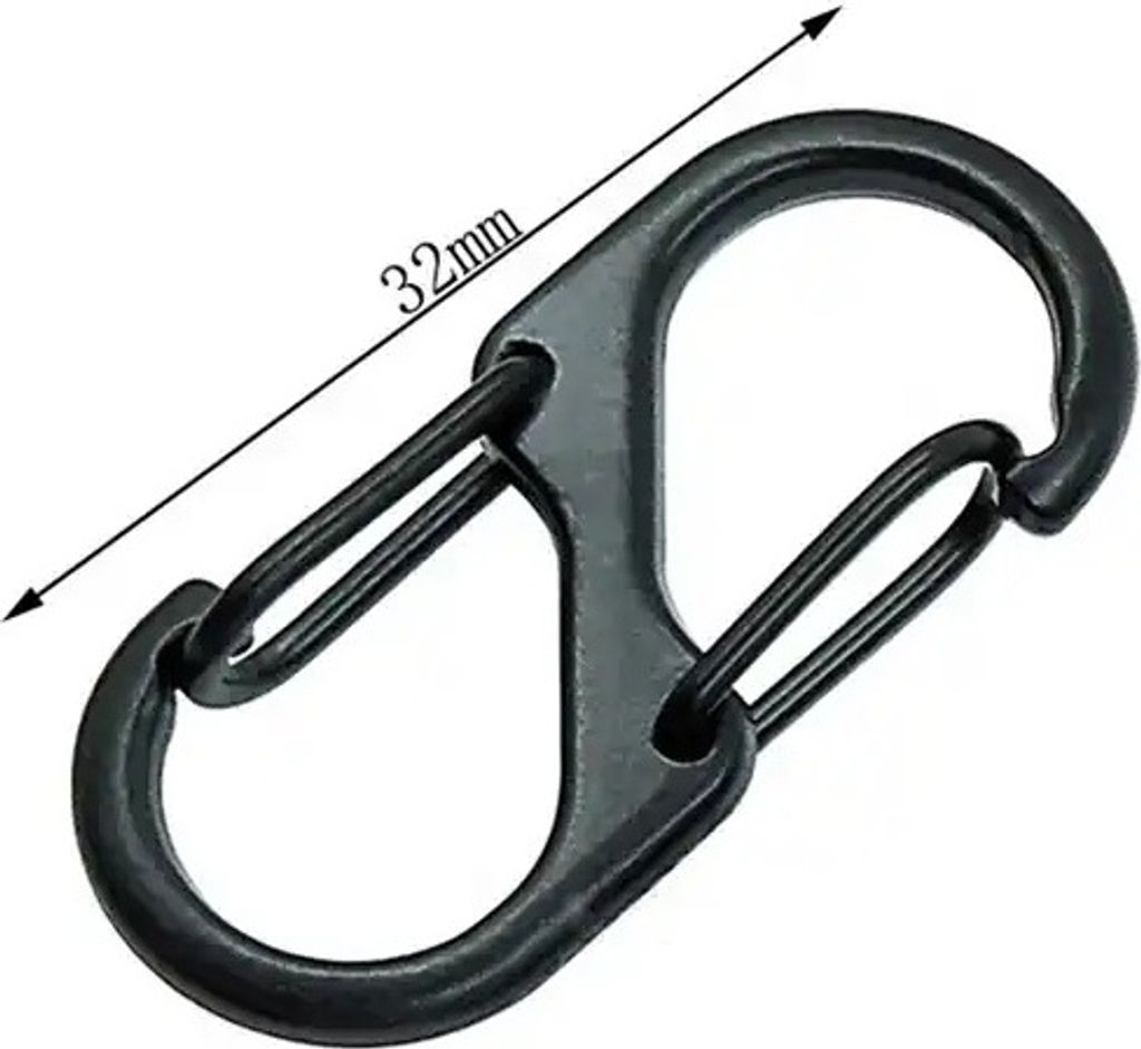 S Karabiner 32mm Klein Edelstahl Karabiner Produktbild 