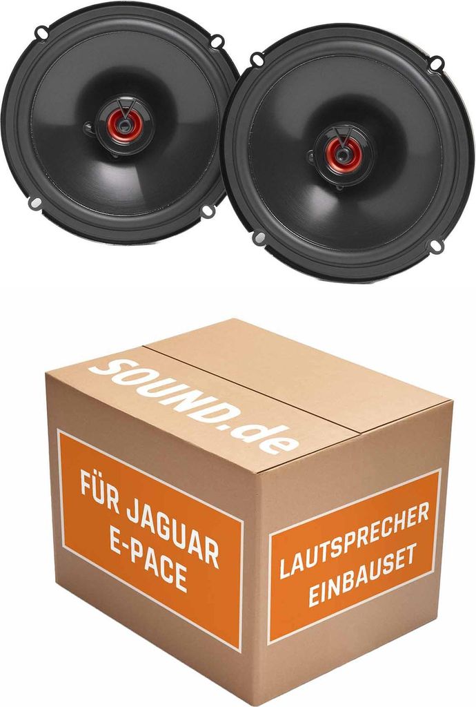 Lautsprecher Boxen Einbaupaket Front JBL Club 620F passend für Jaguar E-Pace | 2x Tief-Mitteltöner mit integriertem Hochtöner 165W MAX