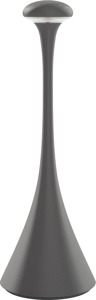 SIGOR Akku-Tischleuchte Nudrop 29cm graphitgrau 2,2W Flex-Mood 2200K/2700K IP54 Ra85 dimmbar