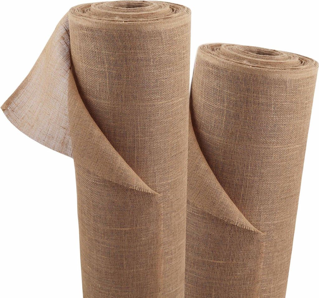 50m x 1m Jutegewebe 215g/m² Jutematte Gartenjute Jute Stoff Sackleinen Juteband
