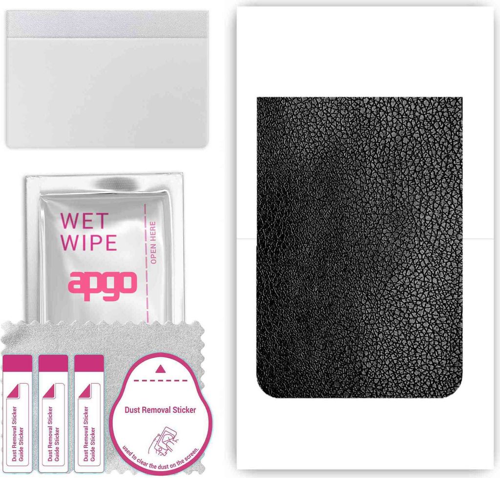 apgo Rückseite Schutzfolie, Skin, kompatibel mit Realme GT5, Hinten Displayschutzfolie aus Vinylfolie, kratzfest, einfache Montage - Schwarzes Leder