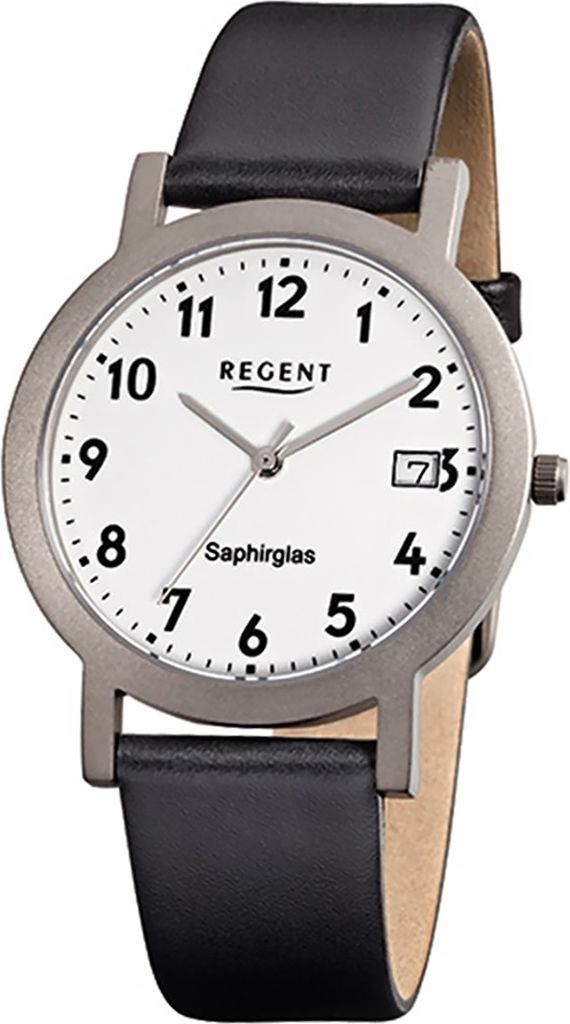 Regent Titan Herren Uhr F-690 Quarzuhr Armband schwarz D2URF690