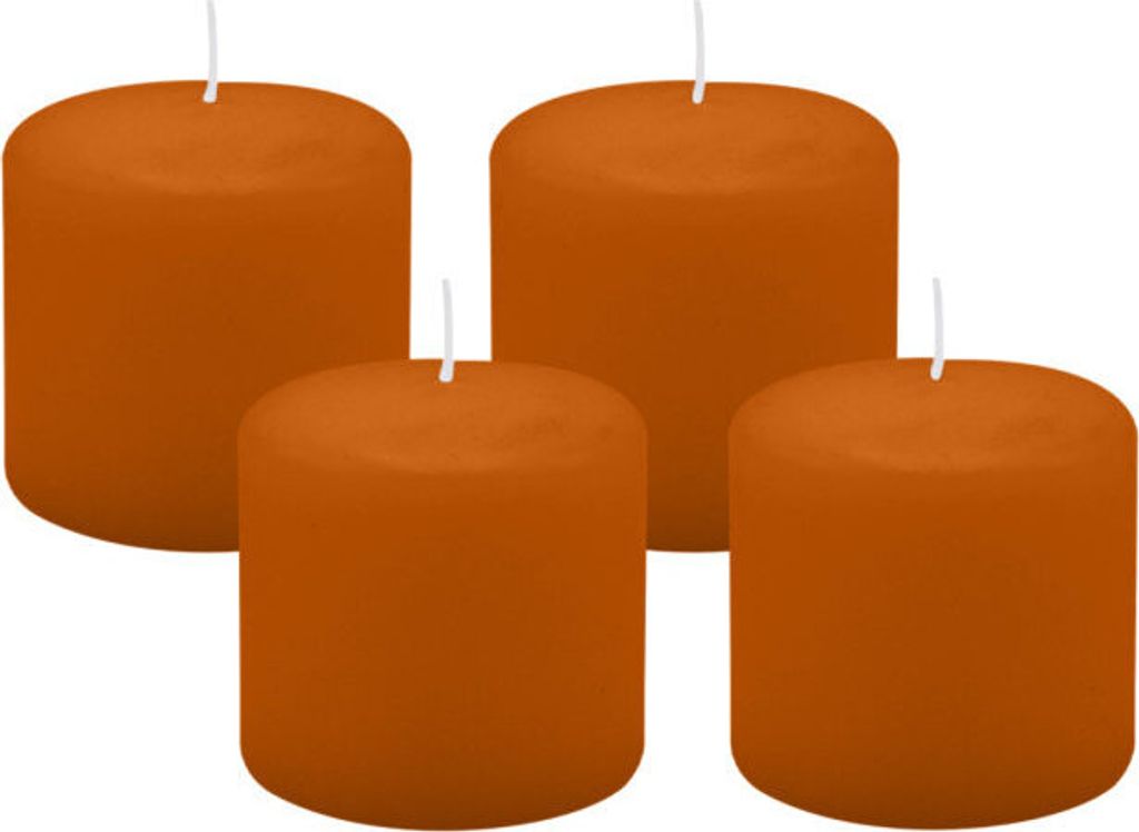 4er Set Adventskranzkerzen Cotto Braun Ø 60 x 60 mm Produktbild 