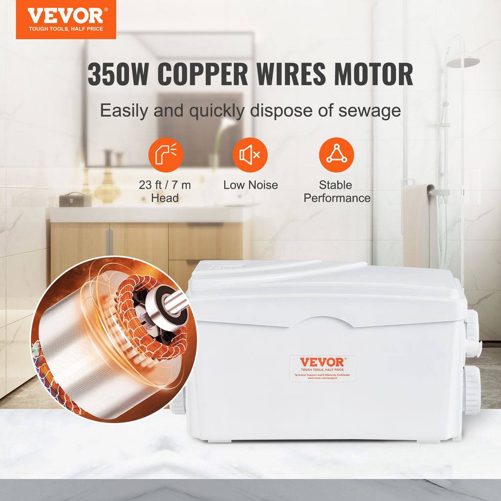 VEVOR Hebeanlage, 350 W, 6000 l/h Durchfluss, 7 m Produktbild 2