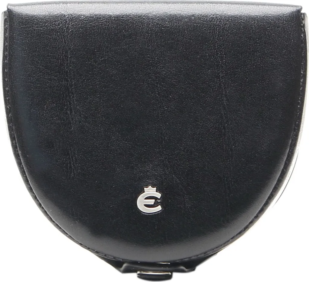 Porte-monnaie en cuir noir Esquire - Petit accessoire de luxe Toscana