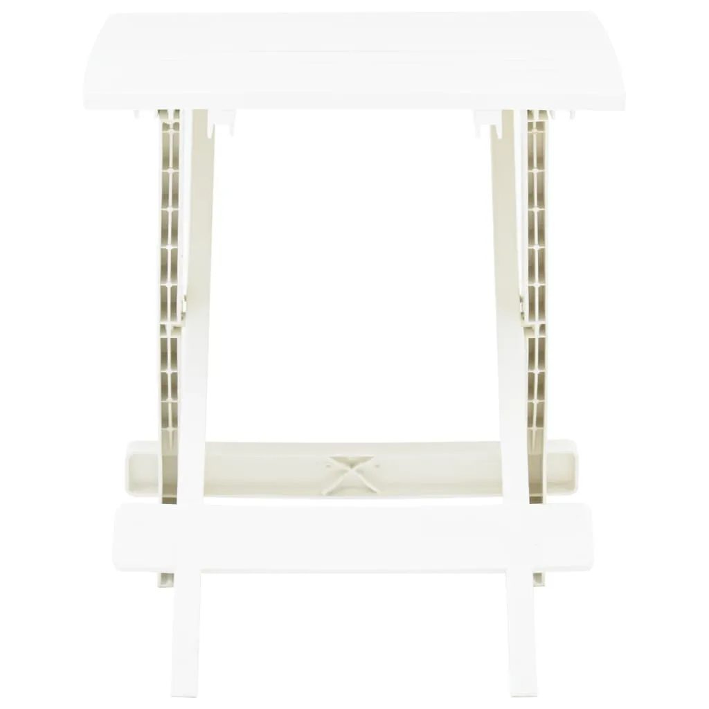 Tavolo Giardino Pieghevole Bianco vidaXL 45x43x50 cm | Offerta Online