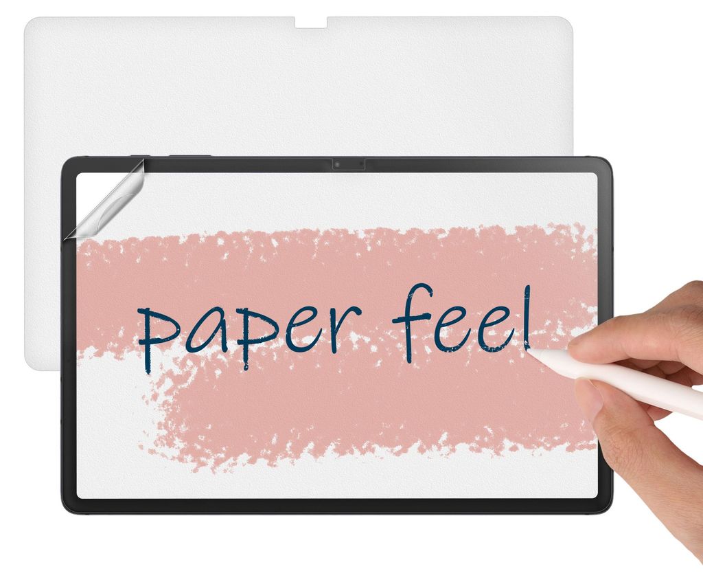 kwmobile 2x Matte Schutzfolie kompatibel mit Samsung Galaxy Tab S7 FE Papier Gefühl Folie - Tablet Full Screen Paper Feel Cover - Tablet Displayfolie