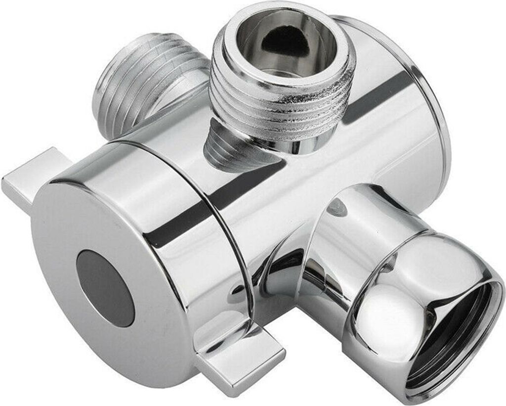 1/2 Zoll 3-Wege-T-Adapter Bad Duschkopf Arm montiert Umlenkventilhahn