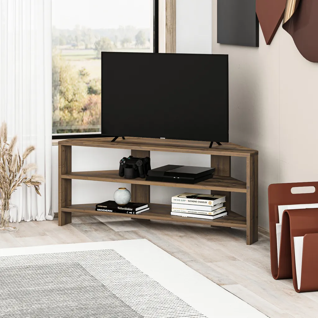 Mobile TV Angolare Moderno Decortie Thales Dark Oak 110cm - 2