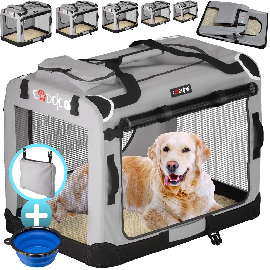 CADOCA® Hundebox XXL 90x60x66cm faltbar atmungsaktiv robust Produktbild 