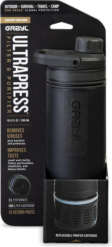 Čistící láhev GRAYL UltraPress™ Covert Black Obrázek produktu 10