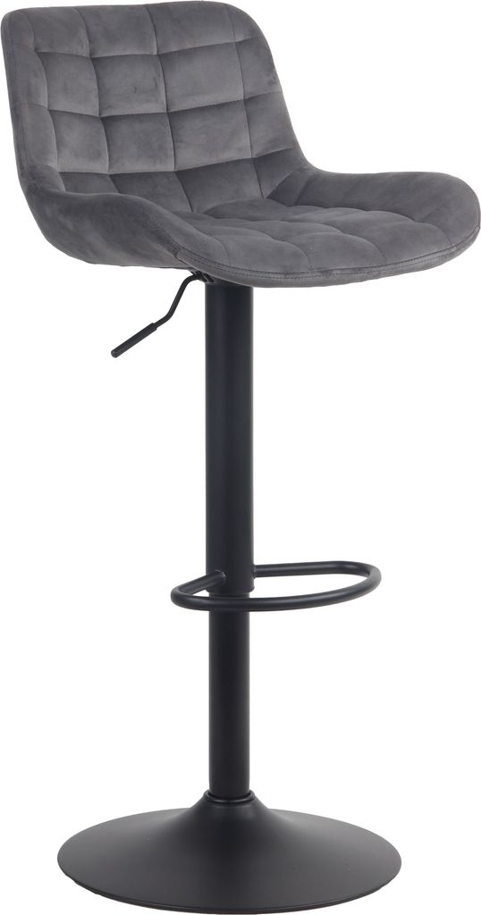 Barhocker HLO-CP298 Samt dunkelgrau