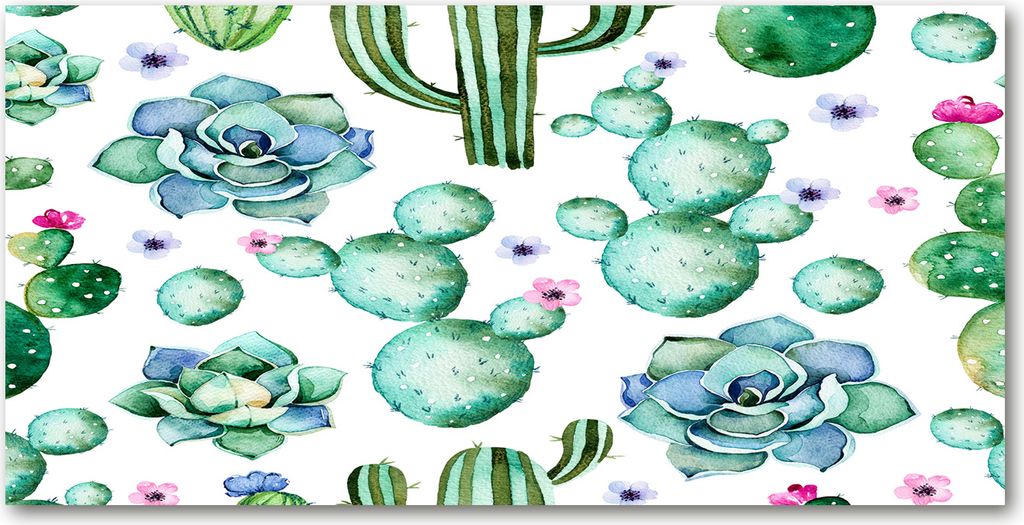 Tulup Leinwandbild - 120x60 cm - Wandkunst - Drucke auf Leinwand - Leinwanddruck - Blumen & Pflanzen - Grün - Kakteen