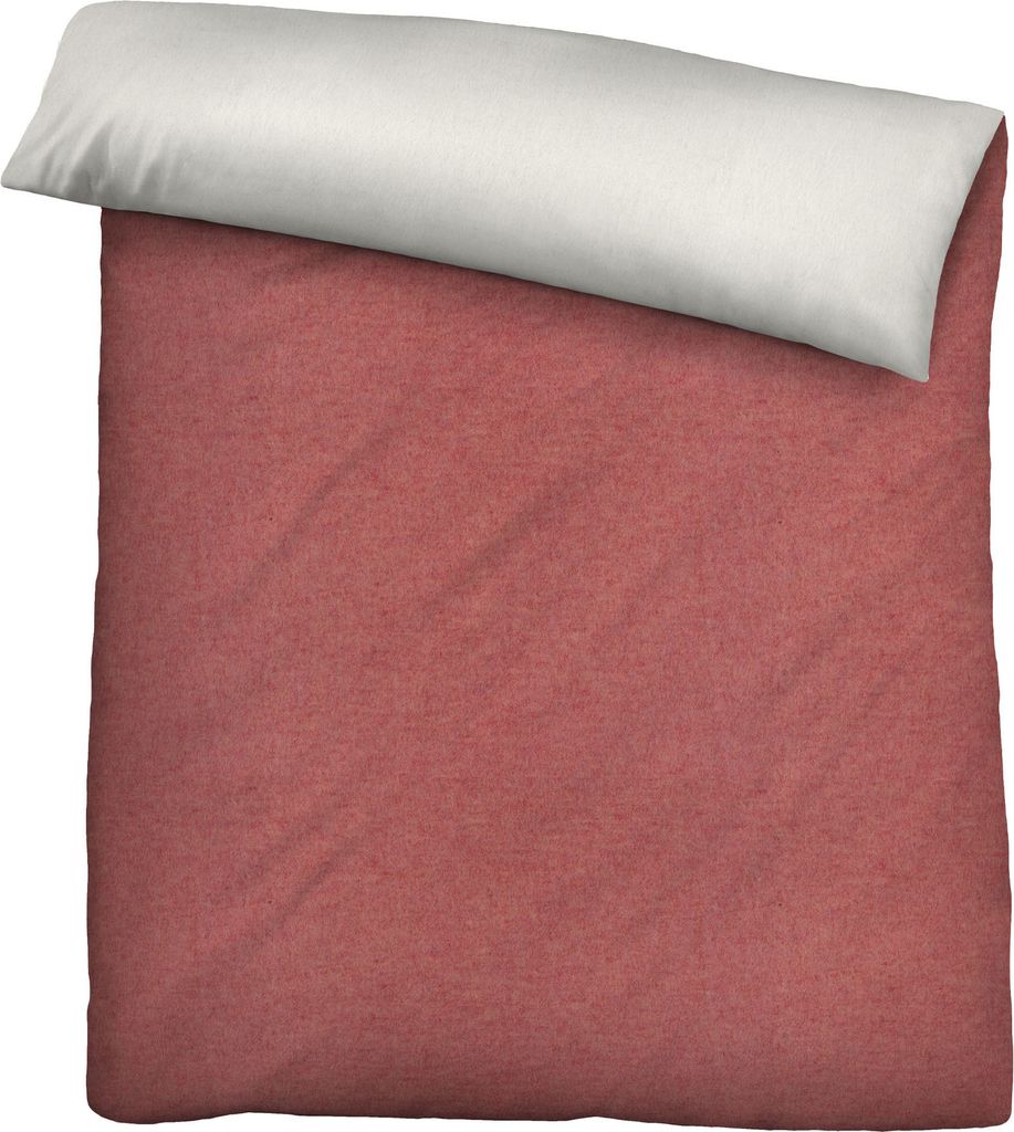 Biberna Melange Flanell-Wendebettwäsche 0840500-178, Größe 135x200 cm