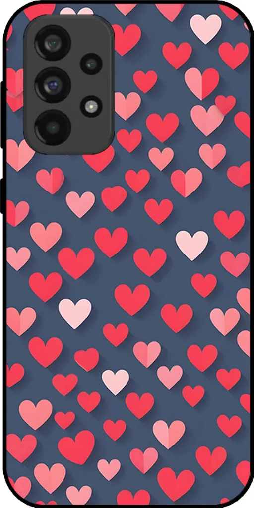 Custodia Samsung A73 5G Smartphonica Cuori Rosa e Rossi in TPU Morbido