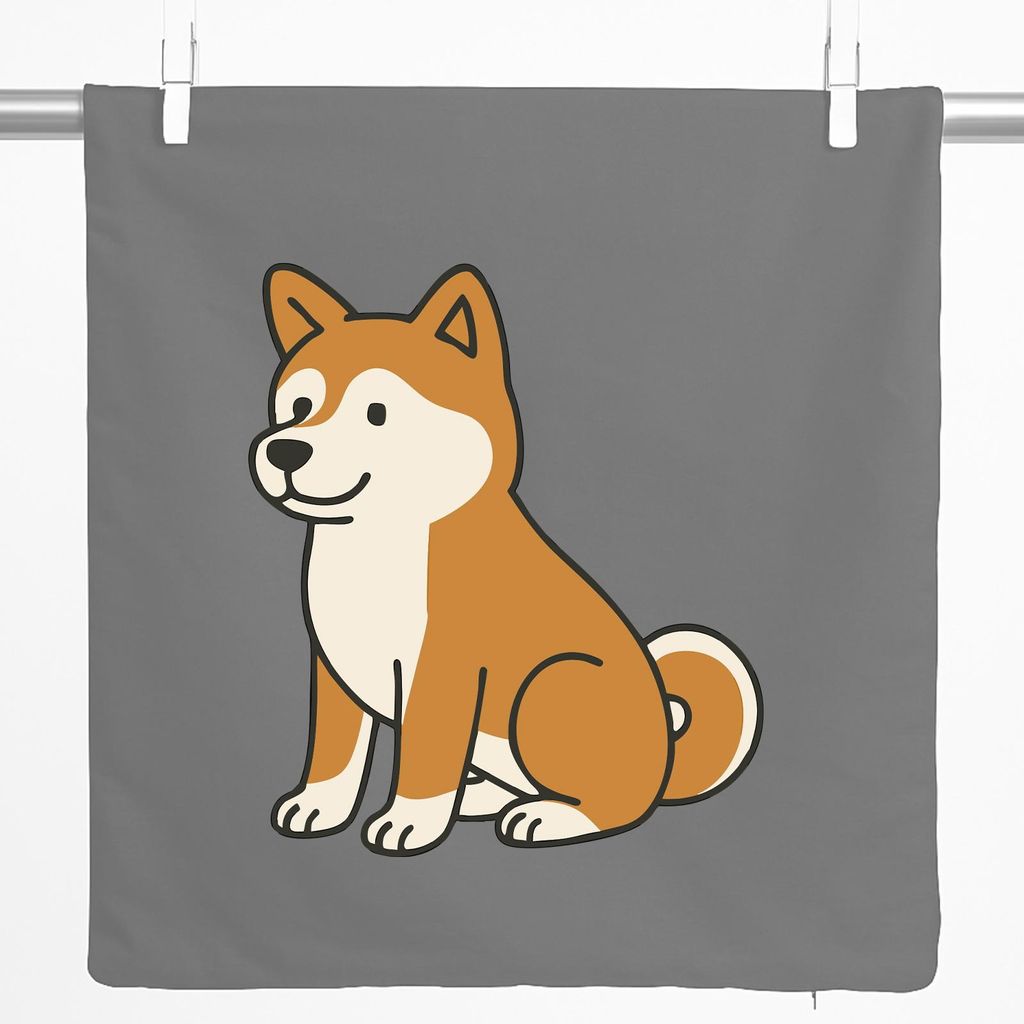 Huuraa Kissenbezug Akita Inu Comic Akita 40x40cm Steel Grey Baumwolle Dekokissenbezug Geschenkidee
