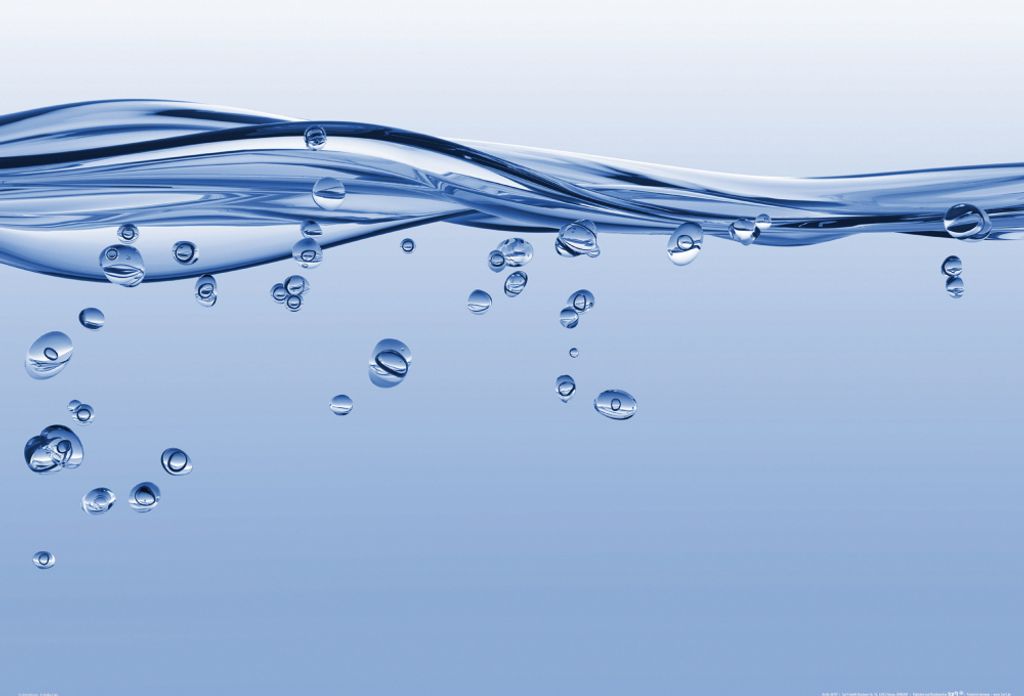 Wasser Kunstdruck Bild - Wasserlinie (70 x 70 cm)