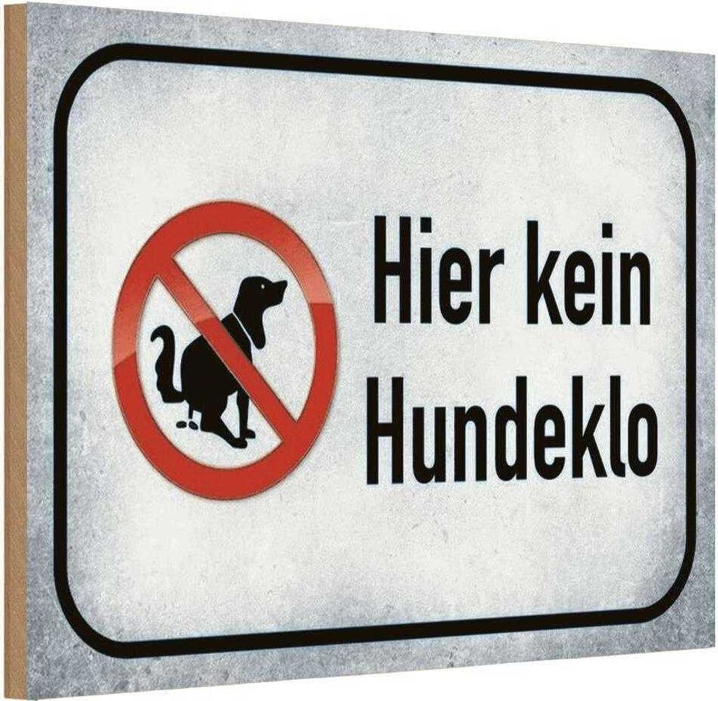 vianmo Holzschild 20x30 cm Hund hier kein Hundeklo Tier Haustier
