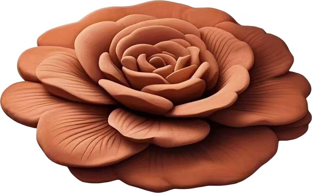 Bodenmatte aus Plüsch mit Blumenmuster, rutschfest, saugfähig, Kieselgur-Teppich, 3D-visueller Bodenteppich in Blumenform für Wohnzimmer, Schlaf...
