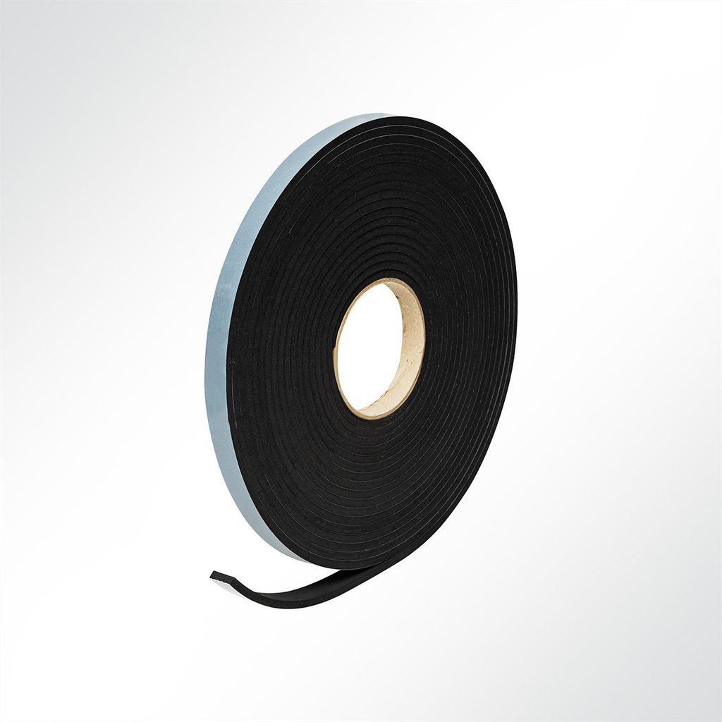 LYSEL EPDM Zellkautschuk Dichtungsband einseitig selbstklebend Länge 10 Meter Dicke 5mm Breite 9/15/20mm