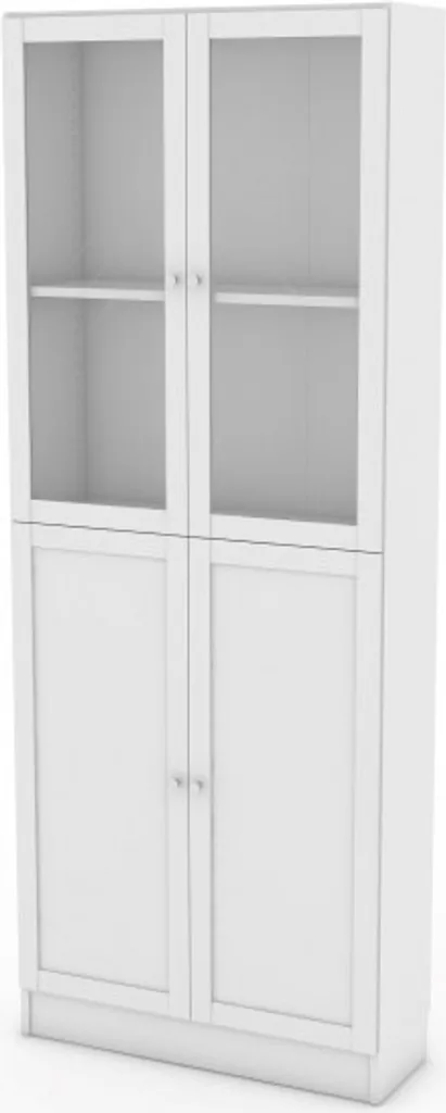 Armoire BASIC Blanche avec Portes et Étagères de Rangement Modulables - 7