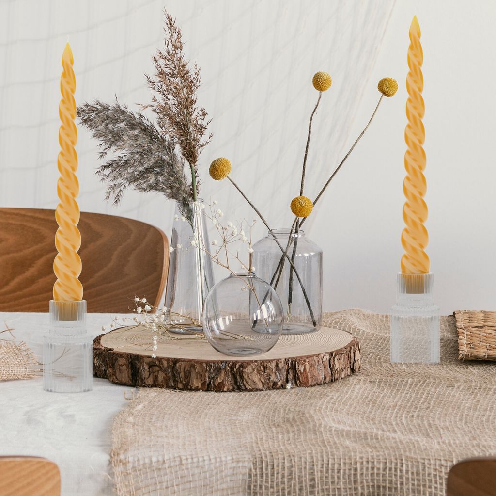 relaxdays Kerzenständer geriffelt 20er Set Produktbild 3