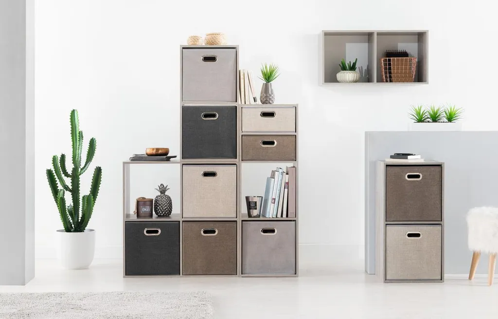 Étagère bois 4 compartiments Mix n Modul 5 Five Simply Smart effet chêne