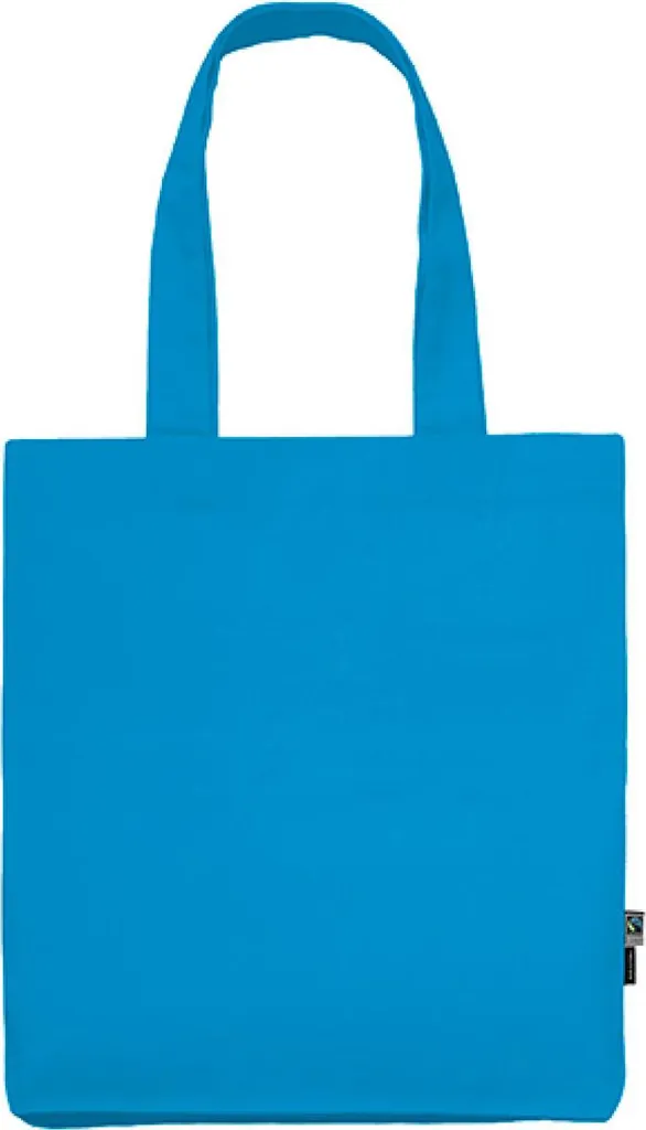 Neutral O90003 | Borsa in twill / Shopping Bag / Certificata Fairtrade - Colore: Sapphire - Dimensioni: 38 x 42 x 7 cm