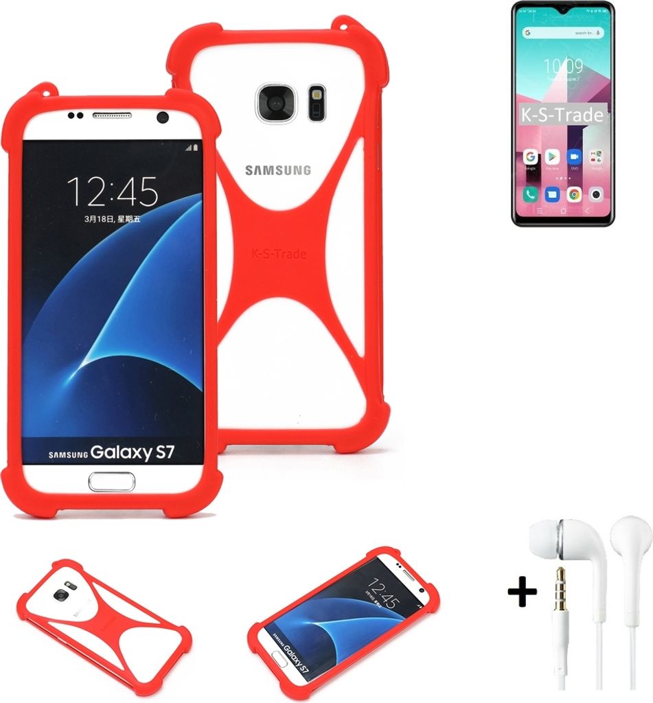 Handy-hülle + Kopfhörer kompatibel mit Blackview A80 Plus Schutz-hülle Bumper Silikon Schutz Hülle Cover Case Silikoncase Silikonbumper TPU