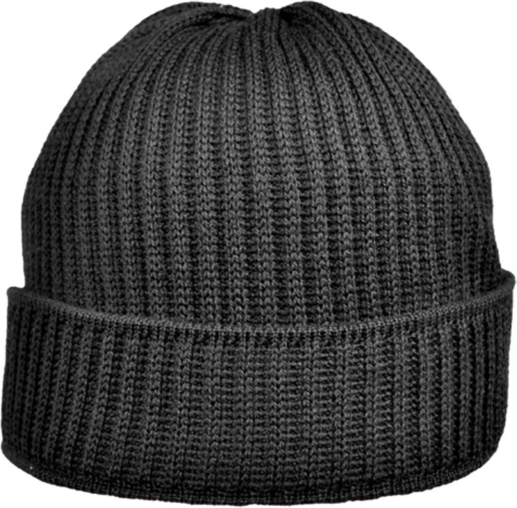 Balke XXL Rippen Strickmütze mit Umschlag 100% Wolle