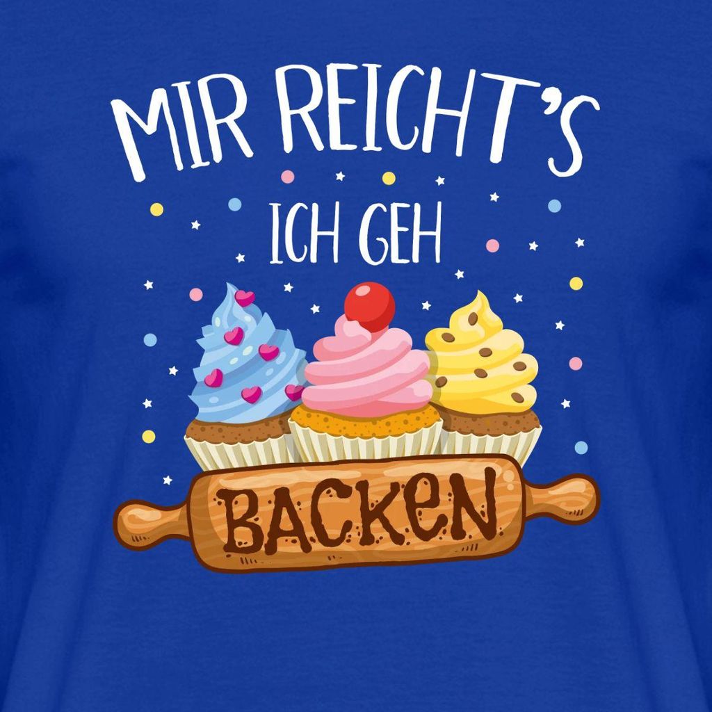 Spreadshirt Bäcker Mir Reichts Ich Geh Backen Lustig Männer T-Shirt, L, Dunkelblau