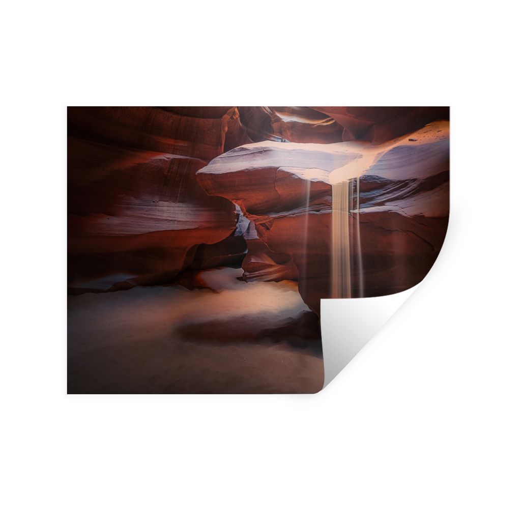 MuchoWow Wandtattoo Wandsticker Wandaufkleber Landschaft - Höhle - Sand - Natur 160x120 cm Selbstklebend und Repositionierbar - Selbstklebend - ...