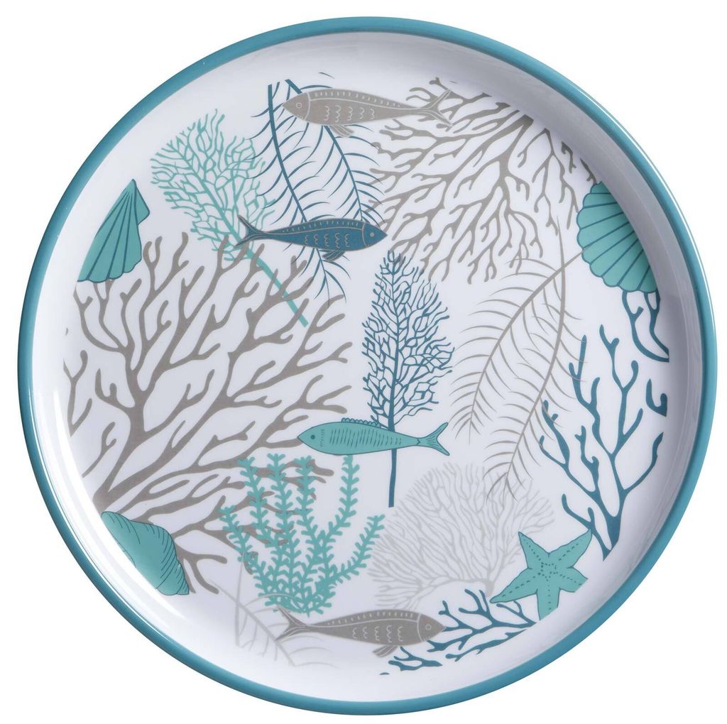 Jedálenský tanier, melamín, plochý veľký, 25 cm, Coastal - Obrázok produktu 