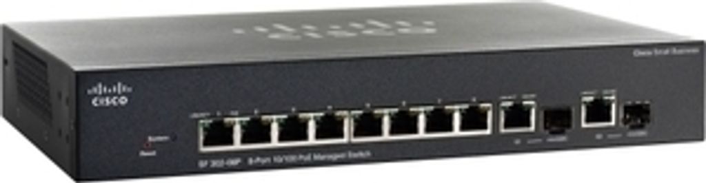 Cisco SF 302-08P, Verwalteter Netzwerk-Switch, L3, Vollduplex, Energie Über Ethernet (PoE) Unterstützung, Rack-Einbau, 1U