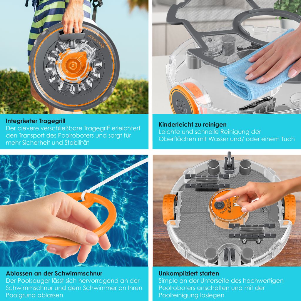 KESSER® Poolroboter Poolreiniger Akku Aqua-9000 inkl. Produktbild 7