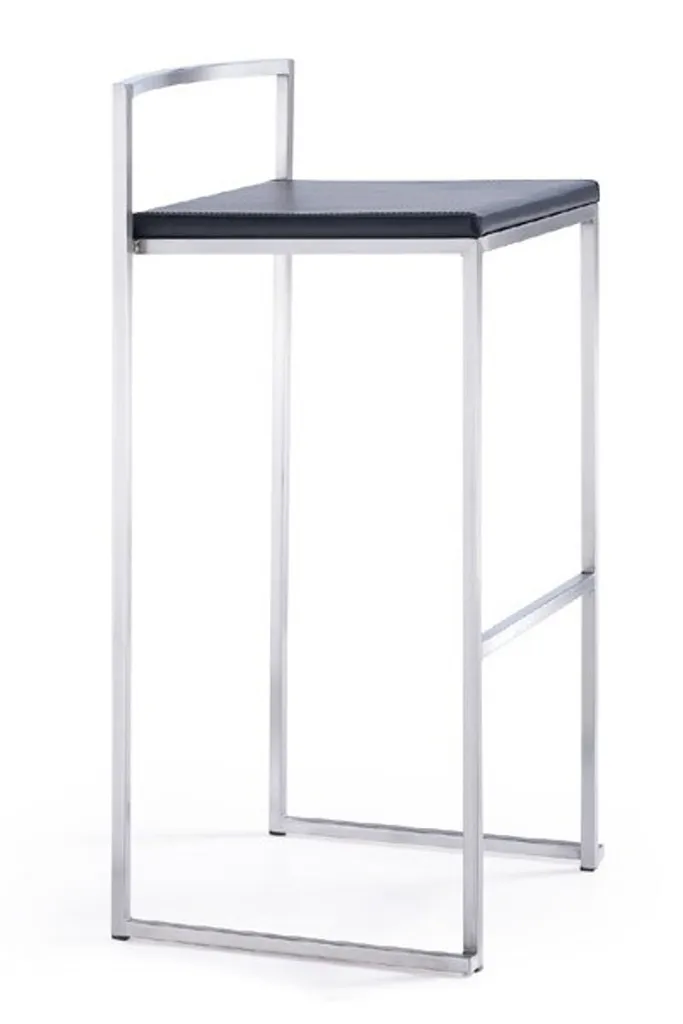 Tabouret de Bar Design Noir pour Îlot Central, Chaise Haute de Bar Chic