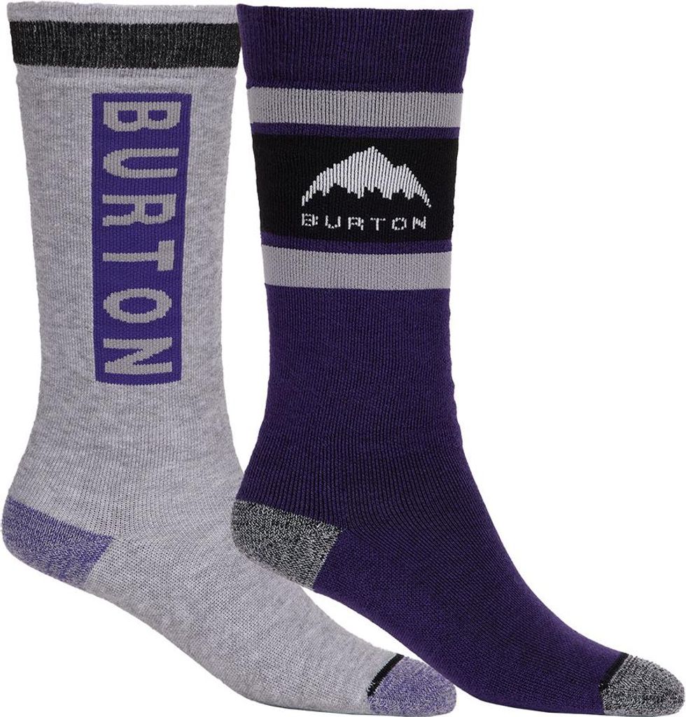 Burton Weekend Midweight Socken 2 Paare Grau,Lila EU 30-32 Mädchen Grau,Lila EU 30-32