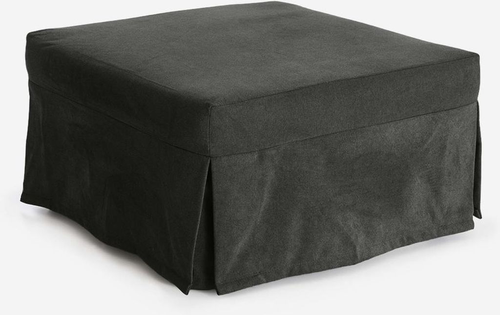Wasserabweisender, abziehbarer Einzelbett-Pouf Italy Stelvio - Dunkel Grau