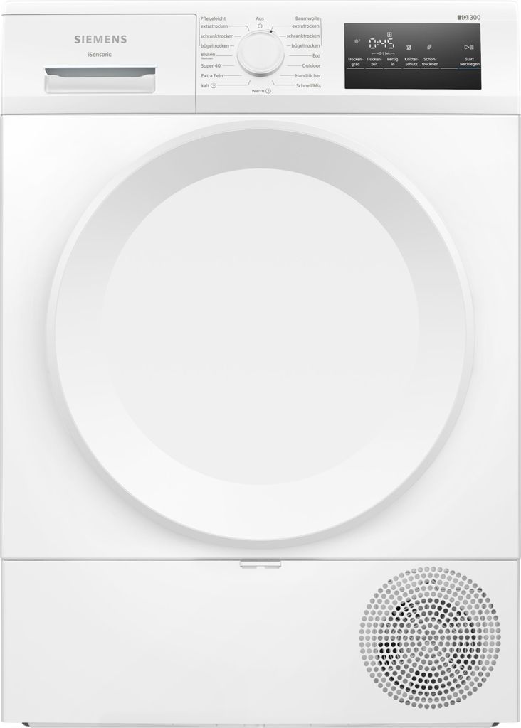 Siemens iQ300, Asciugatrice a pompa di calore, 8 kg, Immagine del prodotto 