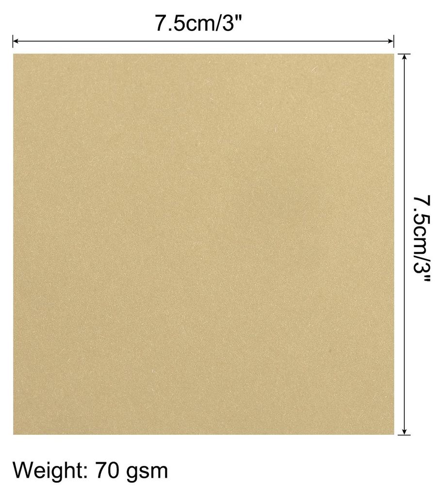 100 Blatt Origami-Papier beidseitig khaki 7,5 x 7,5 cm 70 g/m2 quadratisches Faltblatt fš¹r Kunsthandwerk, Anf?nger, Geschenkdekoration