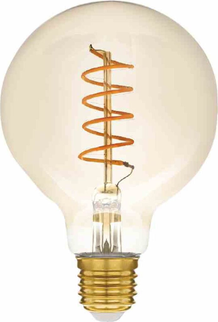 Dekorative LED Lampe G125 E27 4W warmweiß 2700K amber – Eko-Light