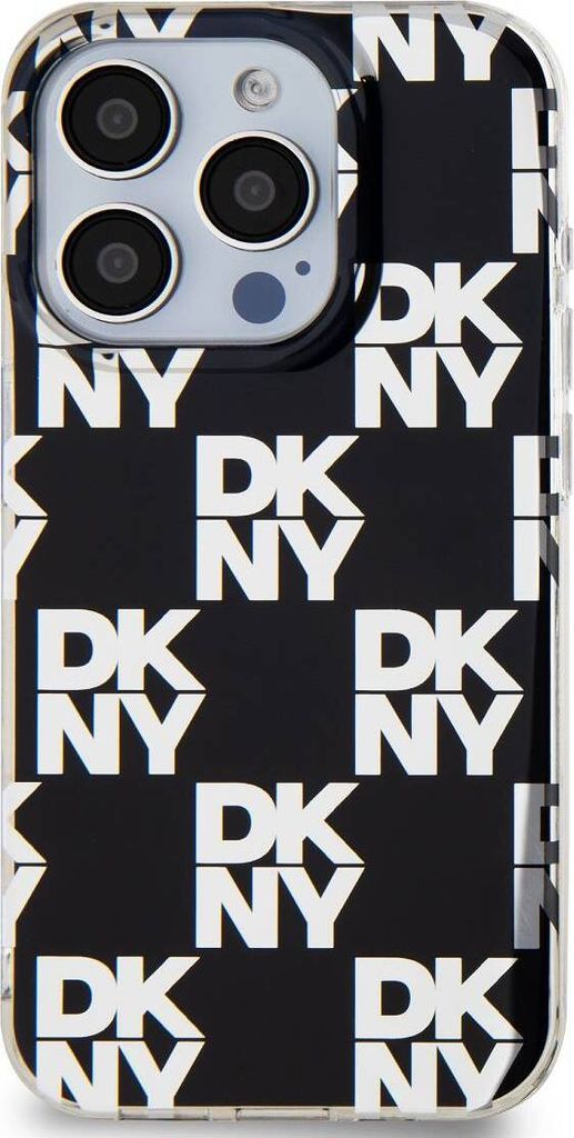 DKNY, Schutzetui für iPhone 14 Pro Max mit DKNY Karo-Muster, Schwarz
