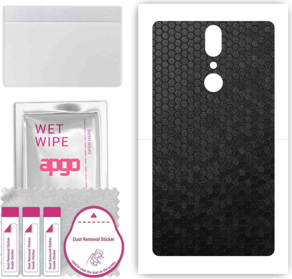 apgo Rückseite Schutzfolie, Skin, kompatibel mit Umidigi Crystal, Hinten Displayschutzfolie aus Vinylfolie, kratzfest, einfache Montage - Schwarze...
