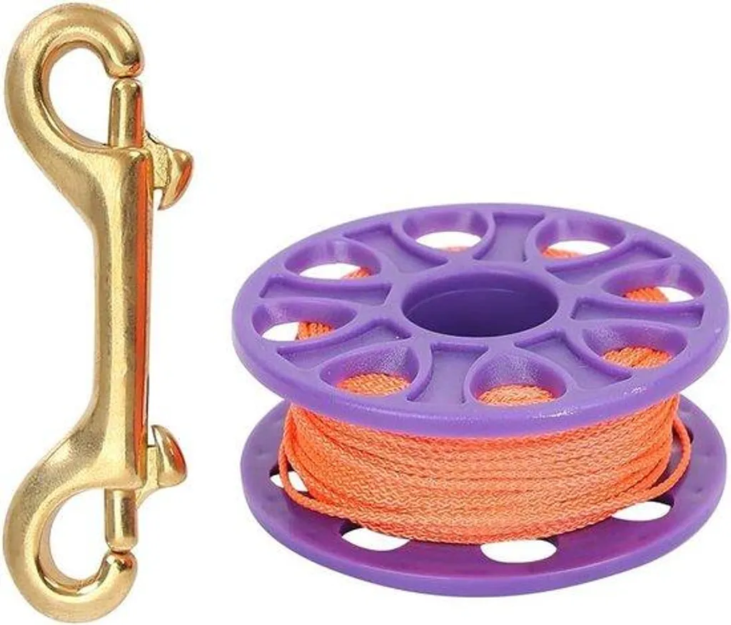 Bobine plongée 30m violette en plastique robuste avec fil nylon tressé