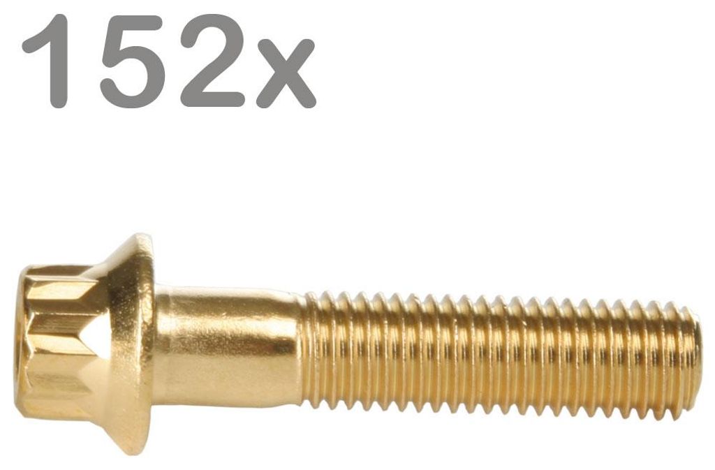 152 Felgenschrauben M7x32 Stahl goldlook für BBS Rial Schmidt O.Z. Dynatech Carline Felgen