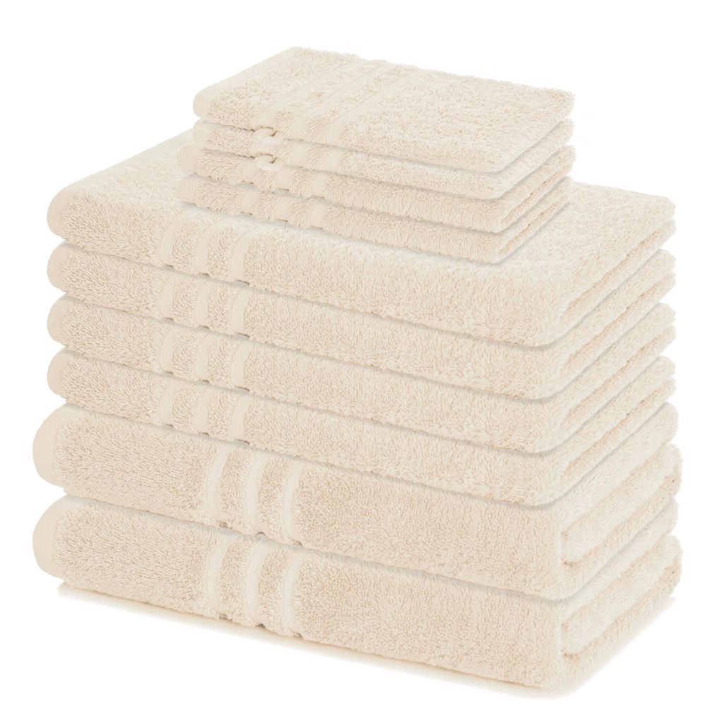 Lavea® 10-teiliges Handtuch Set Elena, 100% Baumwolle - 4x Produktbild 