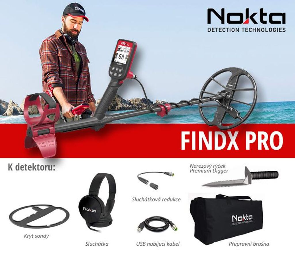 Detektor kovov Nokta FINDX Pro CZ/SK Oficiálný distribútor Obrázok produktu 