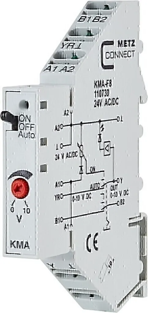 Transmetteur de Valeur Analogique KMA-F8 METZ CONNECT pour Rail DIN