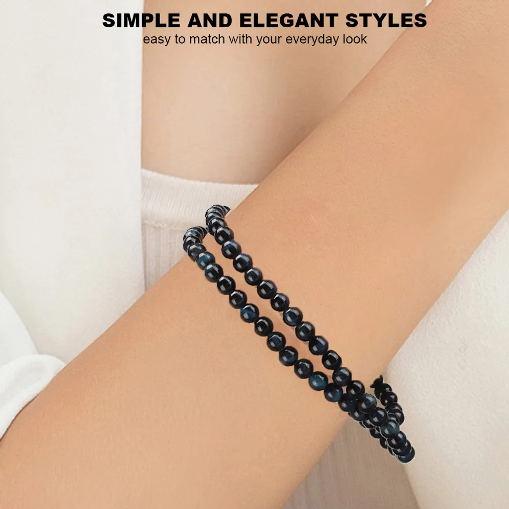 Occhi di tigre naturali perline di pietra per la creazione di gioielli fai da te perline sfuse rotonde per braccialetti gialli collane H7043 8 mm 44-46 pezzi